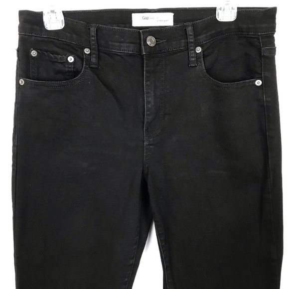 GAP black straight leg jeans / pants 361 - Picture 5 of 8